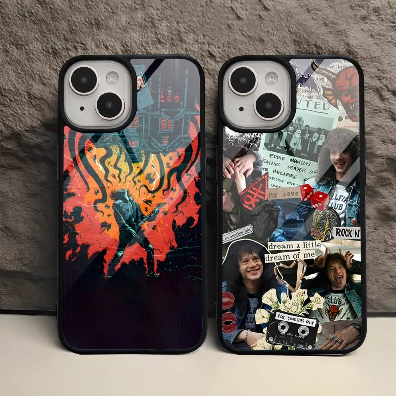 Custodia Per Telefono Eddie Munson Per Iphone 15 Pro Max 14 12 11 13 Mini 6 8 7 Plus X Xs Xr Cover Posteriore Con Design Pc + Tpu