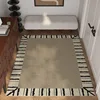Entrance Door Mat Household Dustproof Floor Mats Loop Velvet Non-slip Carpet Large Area Rug Striped Style Home Decoration Rugs 1