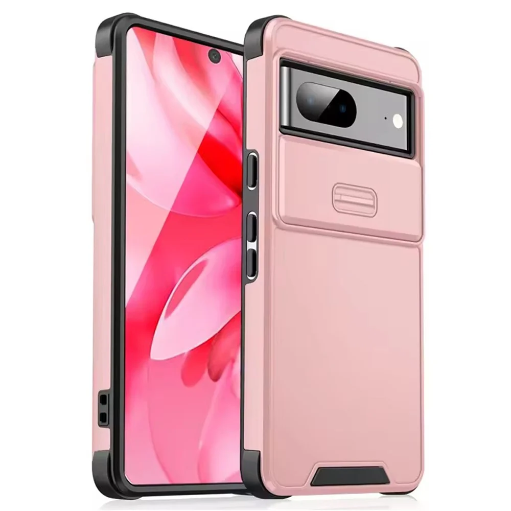 Slide Camera Protector Shockproof Phone Case with Lens Protective Armor Cover