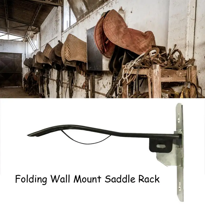 Soporte de montaje en pared para silla de montar en la pared, estante para manta de caballo, organización y almacenamiento de habitación