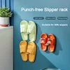 Slipper Rack Self-adhesive Bathroom Simple Slipper Hook Toilet Drainage Rack Wall Mounted Bedroom Storage Hook Shoe Drying Rack 2