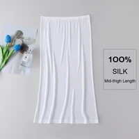 Sous-robe en pure soie pour femme, jupe mi-cuisse à porter sous une robe, sous-vêtement d'été, chemise de nuit 2