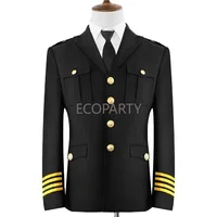 Vêtements de Capitaine et de Marin pour Homme, Tenue Formelle Américaine, Veste + Pantalon, Costume de Commander d'Avion, 2 Pièces, Nouvelle Collection 3