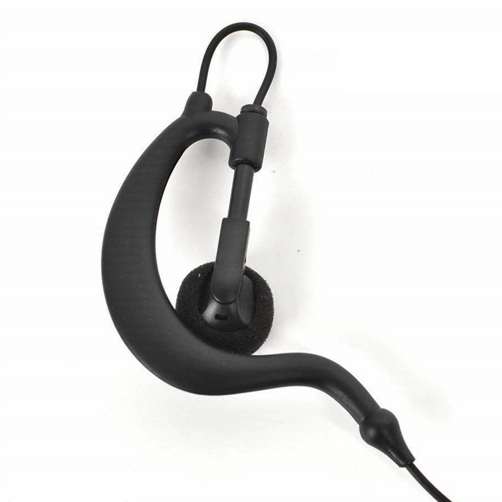 2.5mm Ear Hook Headset for Walkie Talkie Single Ear Radio Earpiece with Clip Single Earphone with Coiled Cable 4