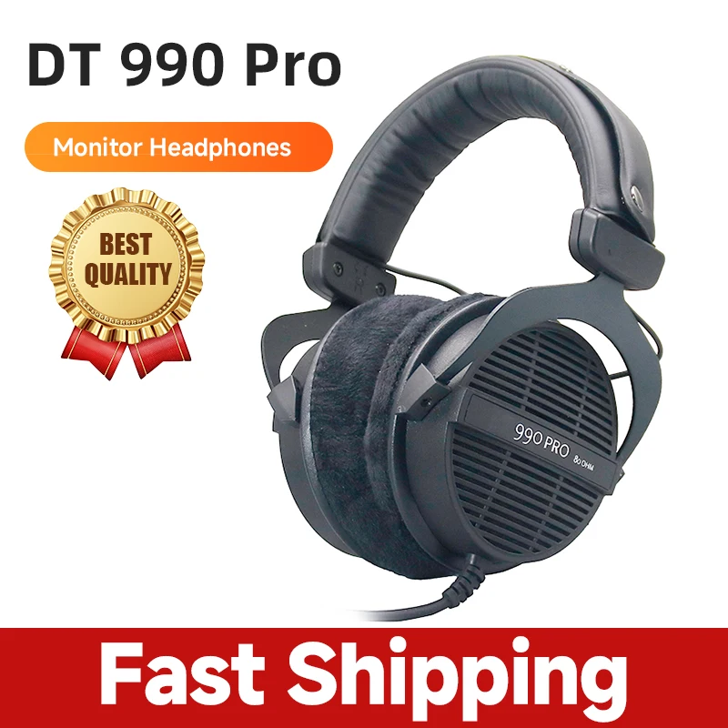 DT 990 Pro 전문가용 오픈백 스튜디오 모니터 다이내믹 헤드폰 믹싱 및 마스터링용 고품질 사운드