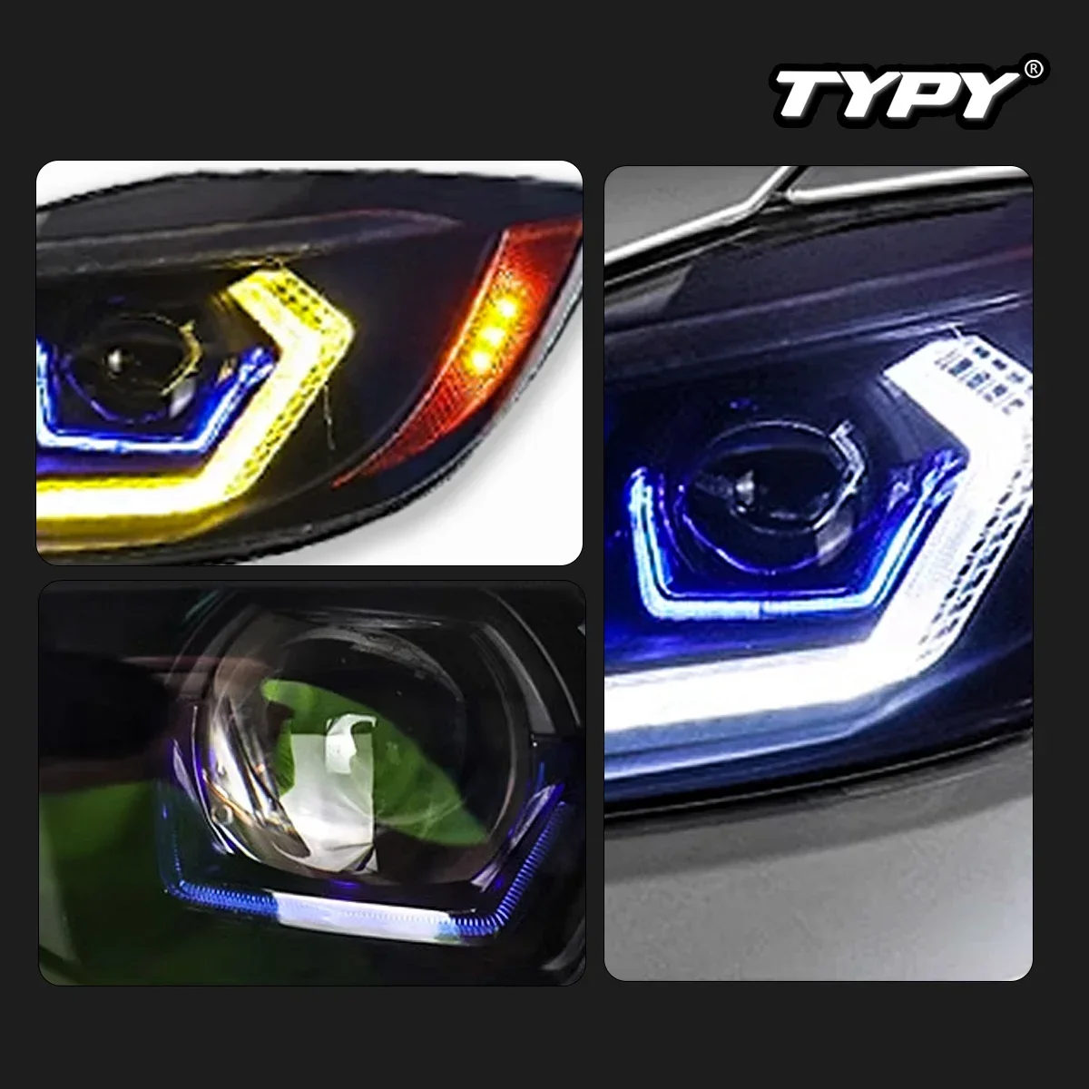 TYPY Car For BMW 3 Series E90 Headlight 2005-2012 Upgrade Modified to New DRL Dynamic Turn Signal LED Headlight Auto Accessories 5