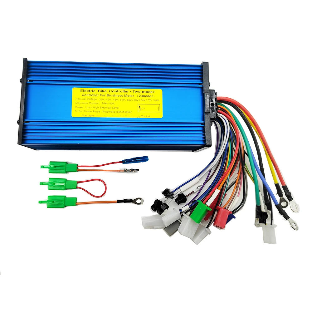 Produktbild von E-Bike Controller 36 V / 48 V / 52 V – 45 A, Intelligent, Sinuswelle, 3 Modi, Für Bürstenlose Motoren 1500–2000 W, Aluminiumgehäuse