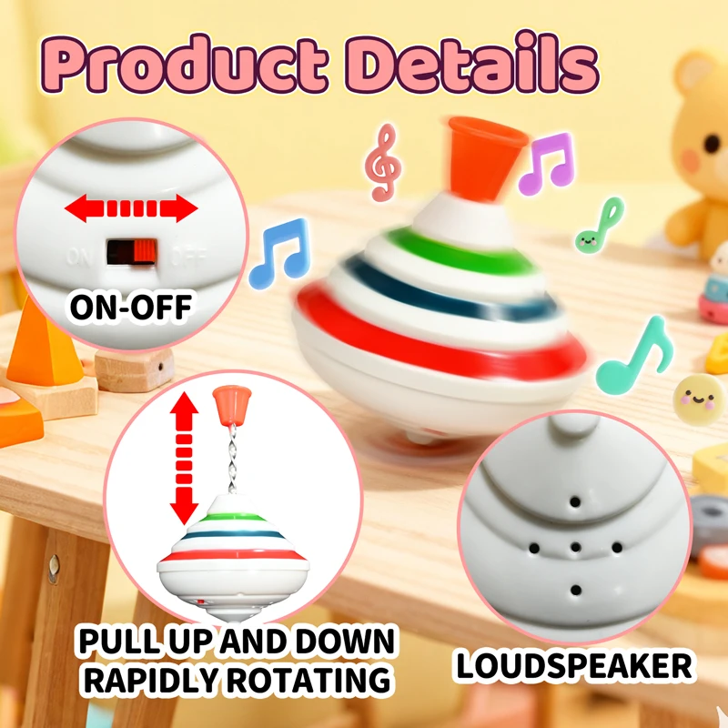 Toupies magiques musical lumière gyroscopique