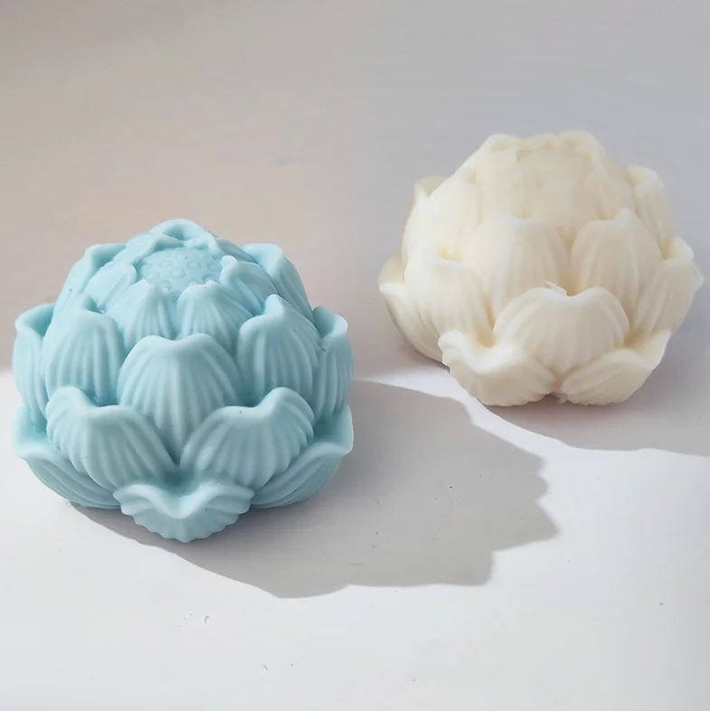 

SZ619 Lotus Petal 3D Flower Ball Scented Candle Soap Silicone Mold DIY Mousse Cake Baking Mould