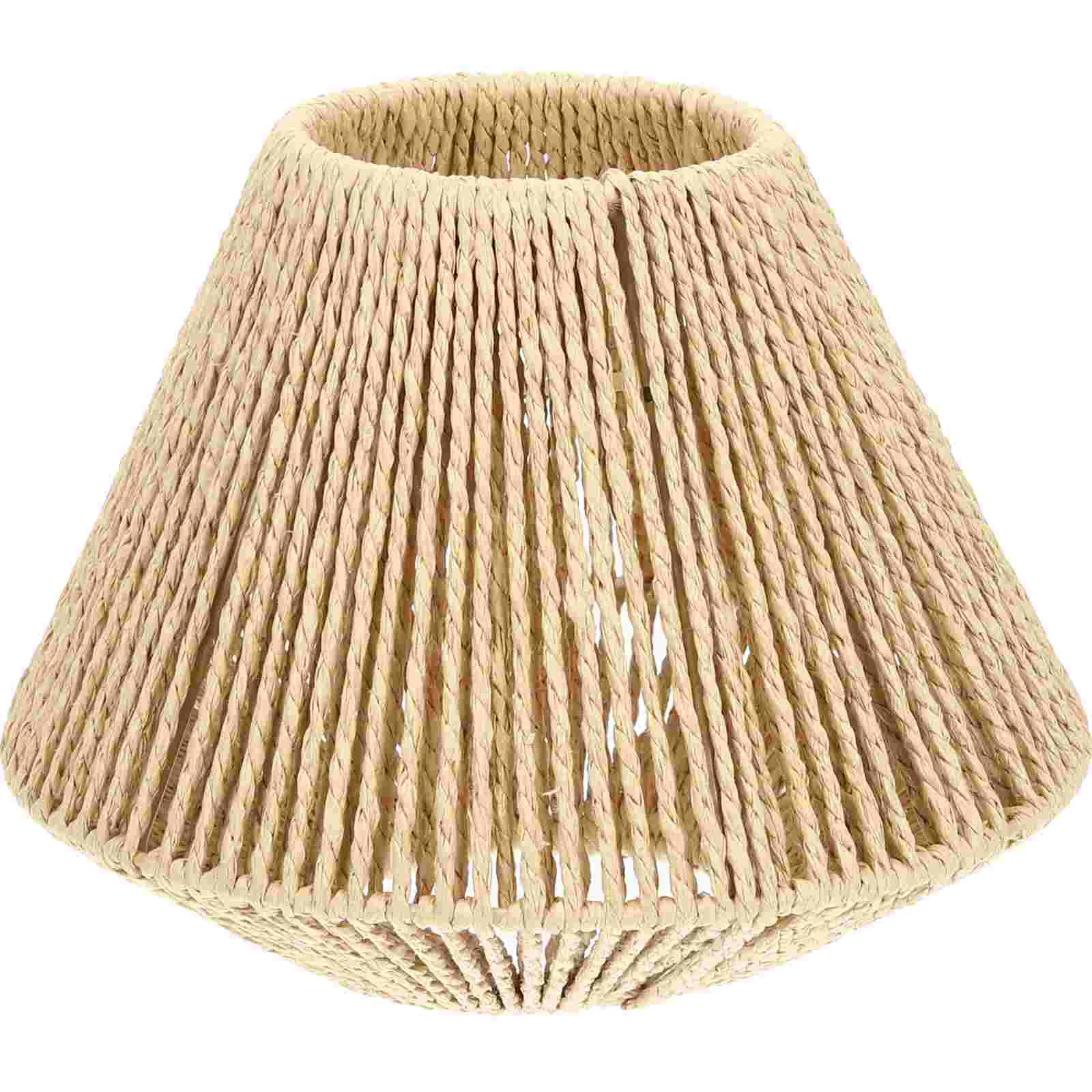 

Straw Woven Lampshade Hanging Lamp Cover Rustic Lamp Shade for Home Hotel Restaurant Braided Vintage Lampshade