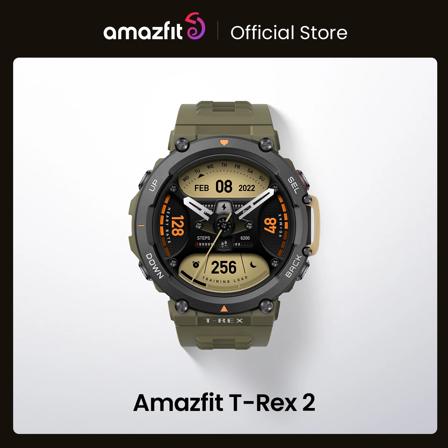 New Amazfit T Rex 2 Smartwatch T-Rex 2 Dual Band Route Import 150+Built-in  Sports Modes Smart Watch