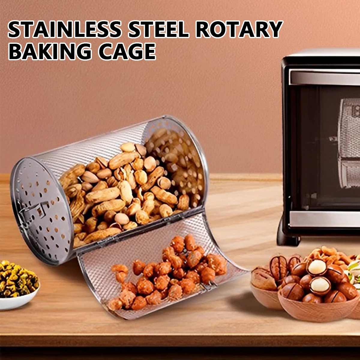 Grill Basket Rotisserie Basket Oven Round Rack Heat Resistant Kitchen Grill Roaster Air Fryer Gadgets
