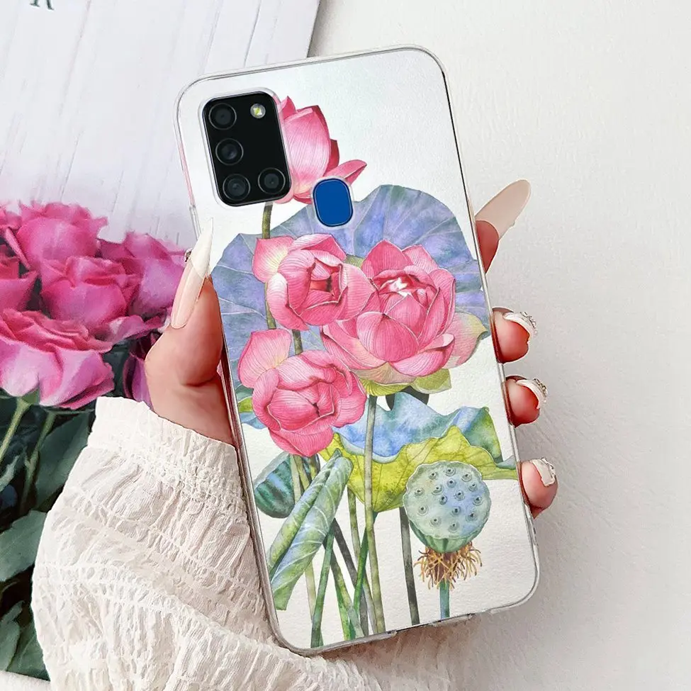 Clear Fashion Luxury Cute Painted Back Phone Case Cover
