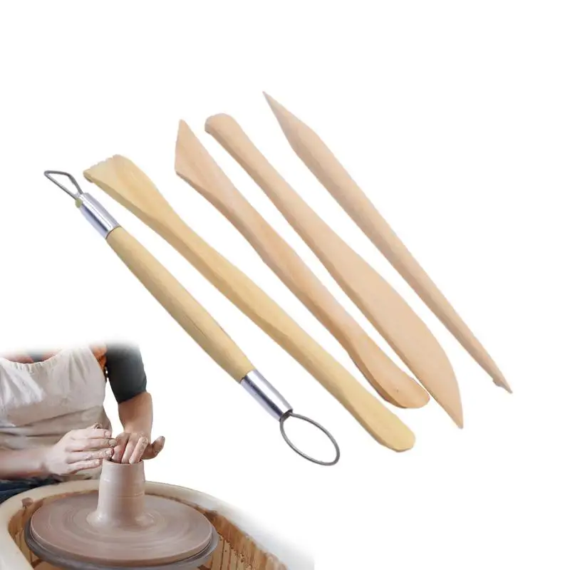 

Carving Tools For ArtCraft Pottery Clay Sculpting Tools Kit 5PcsPottery Sculpting Modeling Tool Set For Carving Modeling Pottery