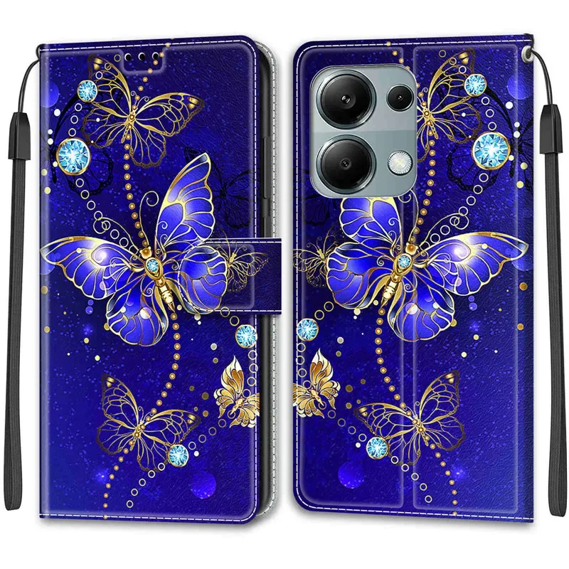 Cover A Libro Per Xiaomi Redmi Note 13 4G Con Pellicola Vetro Temperato - Portafoglio RFID Lilla - 2