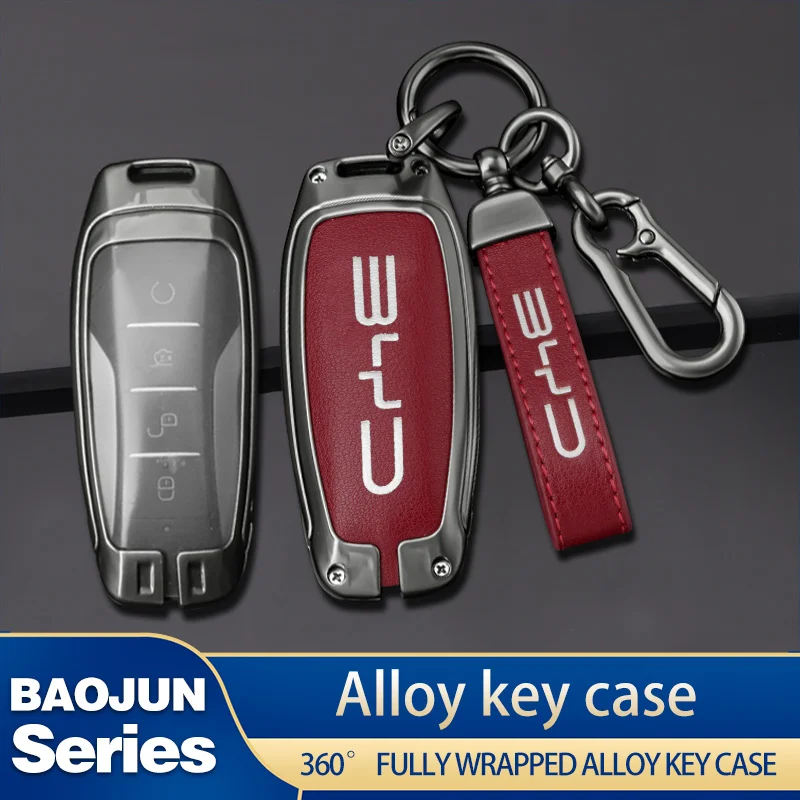 

Zinc Alloy Leather Car Key Case Cover For BYD EV600 Han EV Yuan PLUS ATTO 3 Song PLUS Pro MAX DMI MAX Auto Interior Accessories
