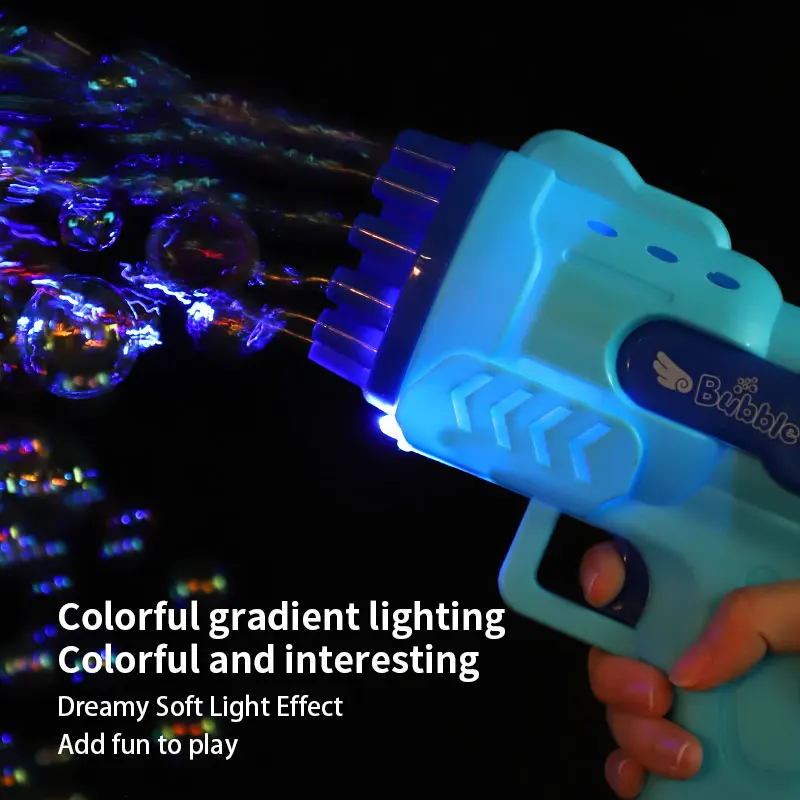 Light-Up Bubble Gun - 29-Hole Gatling Blaster for Boys & Girls 6-14 Years Old (battery & Bubble Liquid Not Included) 4