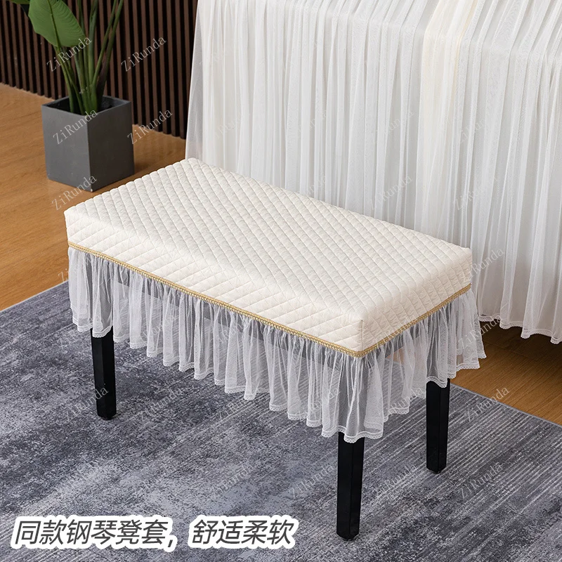 *Piano case made of European lace fabric without dust cover, open piano case