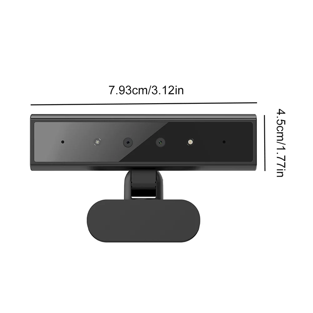 Identification Login Web Camera for Windows Hello with Base USB Computer Webcam 5MP 2K Detachable Web Camera for Computer Laptop