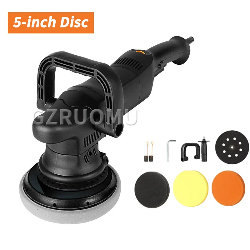 

1250W Car Polishing Machine 5/6Inch Dual Track Variable Speed Polisher Kit DA Eccentric Axis 15/21MM Beauty Waxing Glaze Sealing