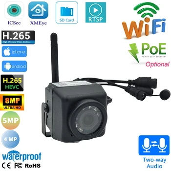 ICsee 4MP 5MP 8MP Mini impermeabile 940nm IR WiFi IP Camera POE Video sorveglianza di sicurezza Audio bidirezionale Wireless RTSP TF Card