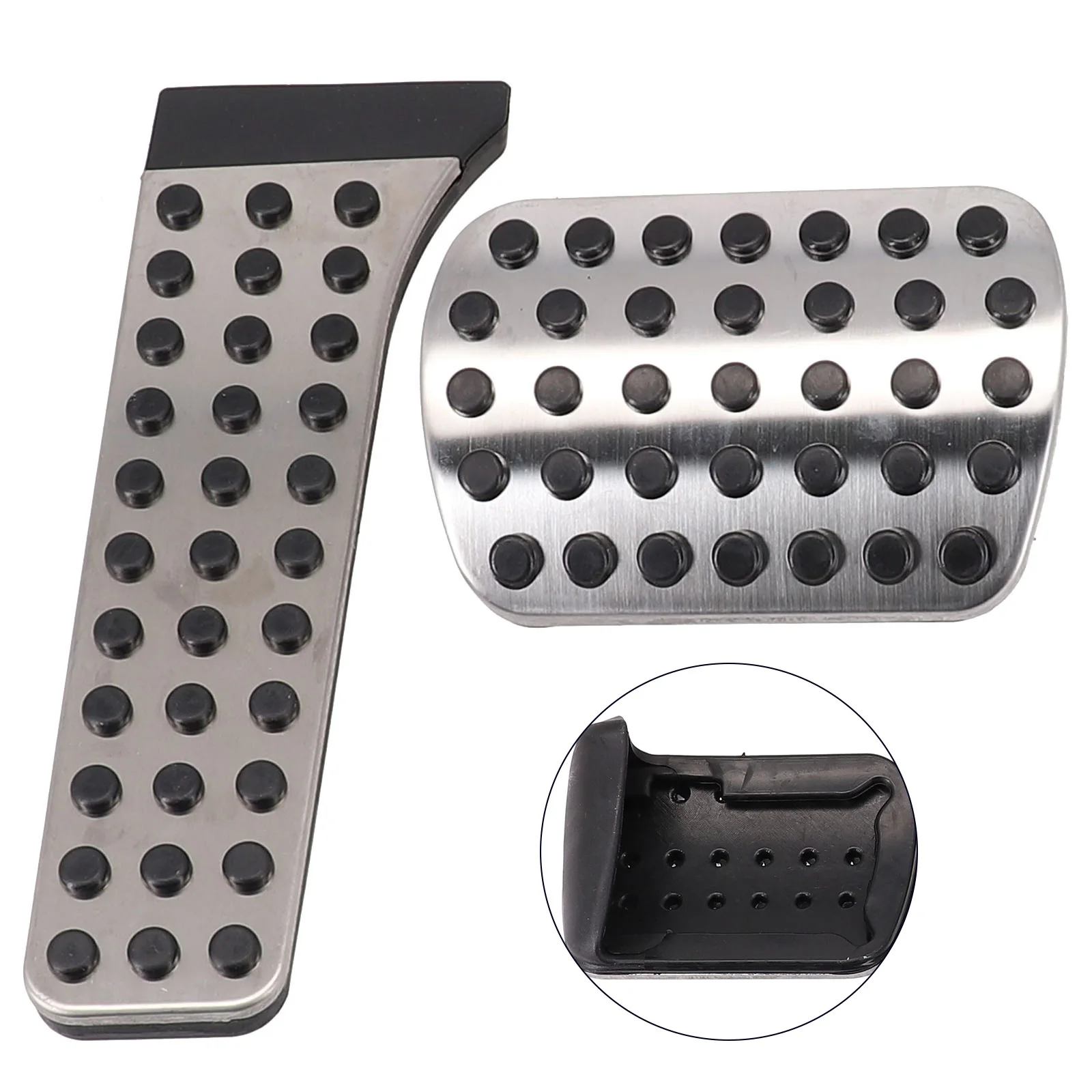 2x No Drill Fuel Brake Pedal Pad Cover Mercedes Benz C E S W222 W205 W213 R172 Car Accelerator Pedal car pedals pedal cover