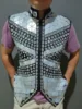 Sparkly Rhinestones Male Mirror Waistcoat Bar Nightclub Singer Stage Crystal Sequins Vest Performance Clothes Drum Dance Coat 1