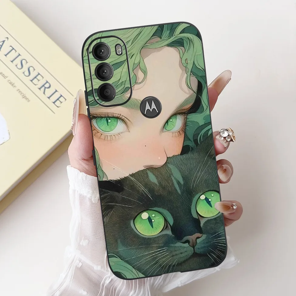 Luxury Cute Cartoon Cat Shockproof Silicone Phone Case - 6.4 Fashionable Back Cover