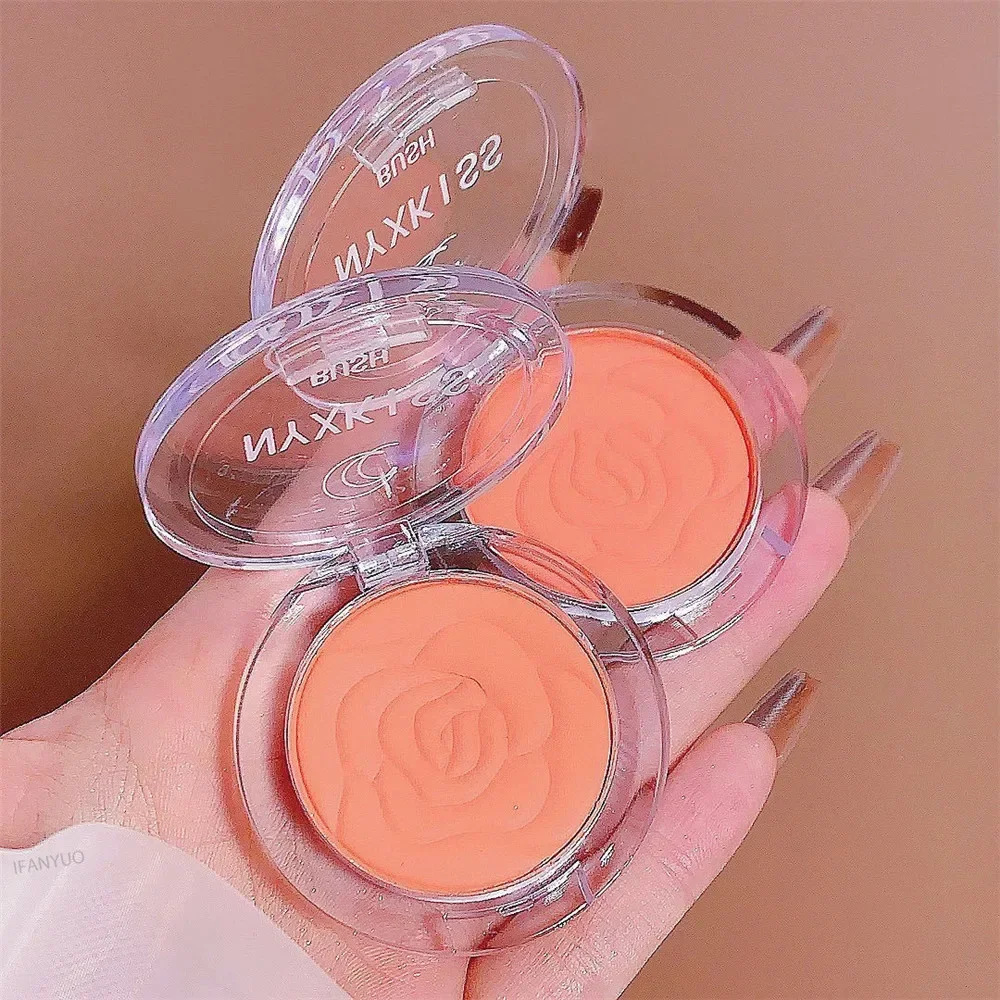 Blush Palette Embossed Petals Tint Makeup Cheek Contour Rouge Cosmetics Long-lasting Face Brightens