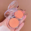 Embossed Petals Blush Peach Pink Orange Tint Makeup Blush Palette Cheek Contour Rouge Cosmetics Long-lasting Face Brightens 6