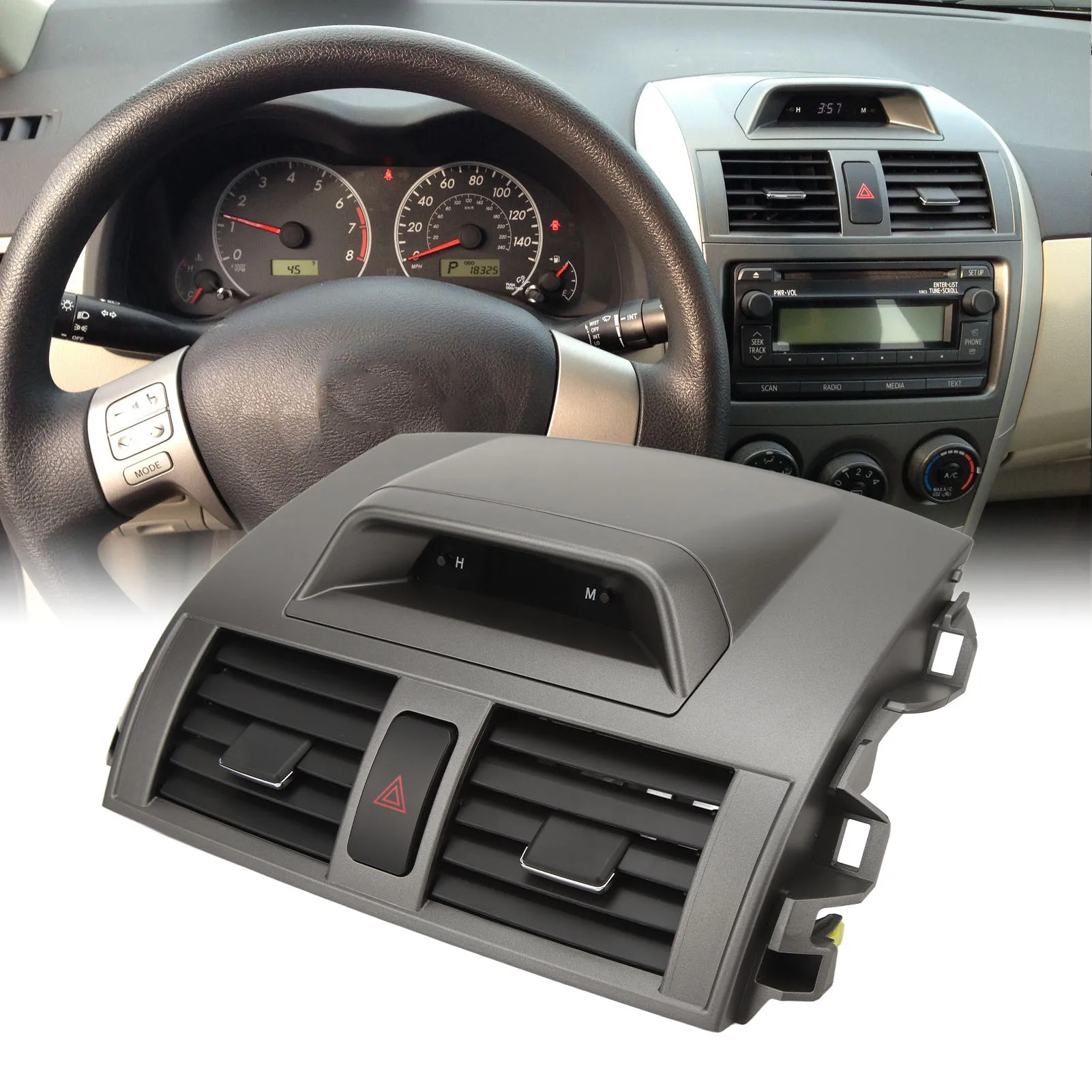 

Front Center Dash Air Outlet Panel Air Conditioning AC Vent Assembly 5567002340 for Toyota Corolla 2009‑2013 Car Accessories