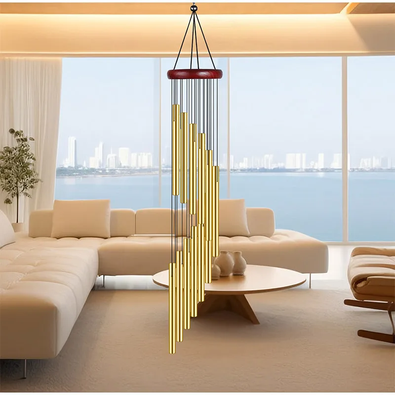 Outdoor Garden Wind Chime 12 Metal Tubes with Hook Pleasant Melody Windchimes Hanging for Garden Yard Patio and Home Decoration 4