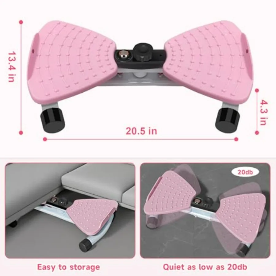 Waist Twister Machine Exercise, Adjustable Ab Twister Board with Digital Display, Waist Twister with 5 Resistance Bands, 450lbS