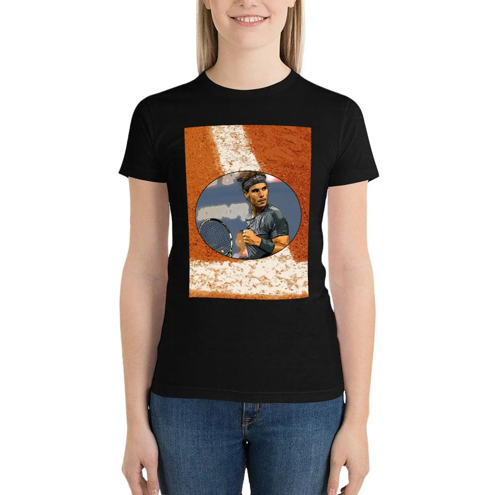 Nadal Clay T-Shirt hippie clothes oversized lady clothes cute clothes Women's cotton t-shirt