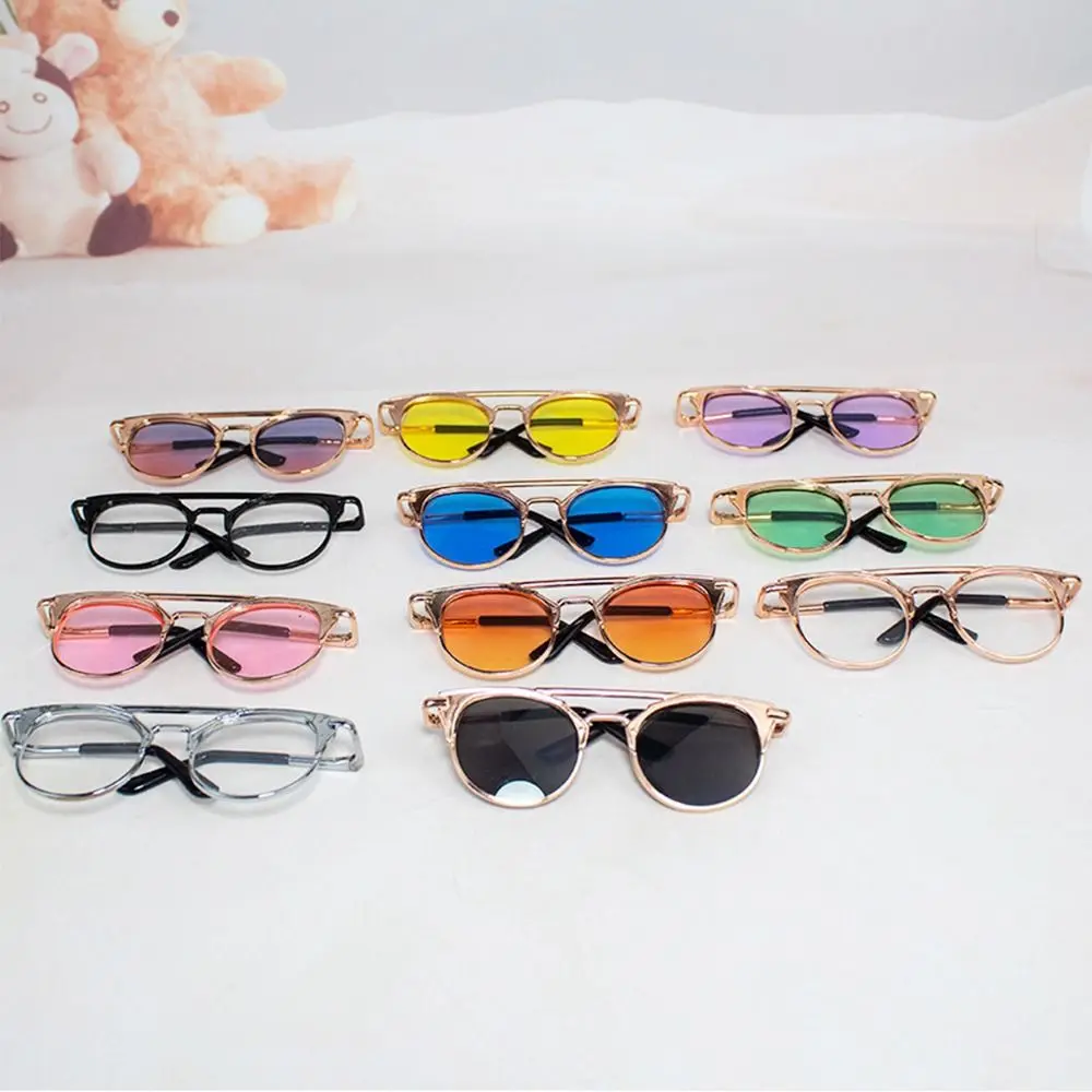 8.5/9,5 cm Mode brille für 15cm/20cm Puppen niedliche runde Rahmen Plüsch puppen brille für bjd Mini Plüsch puppen zubehör – Detail 5