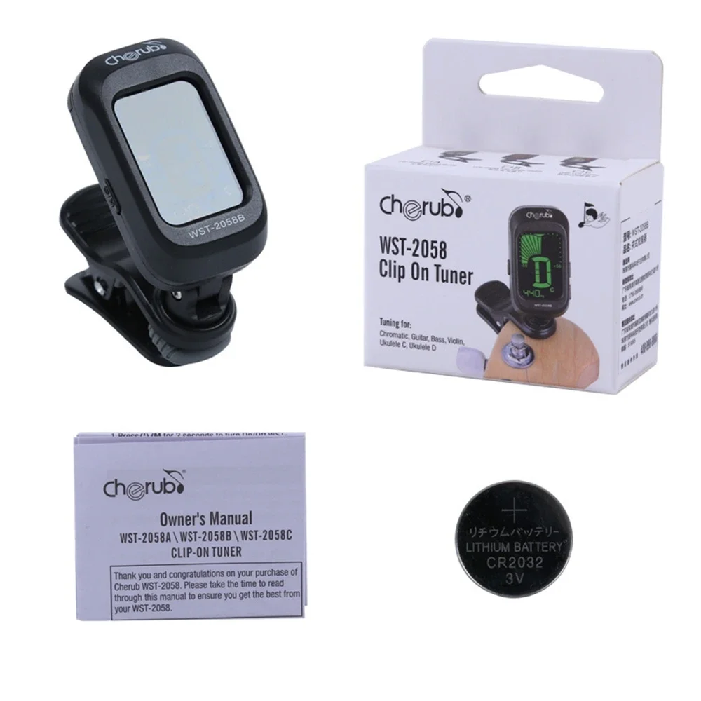 Folk Acoustic Guitar Tuner Violin Ukulele Bass Electronic Tuning Stringed Musical Instrument Accessories guitar accessories,guitar tuner,electric guitar tuners