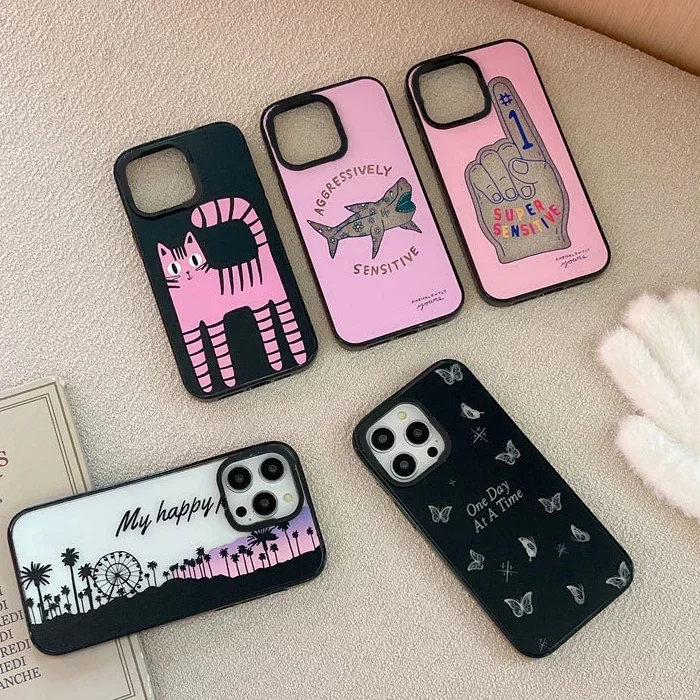 

Art Graffiti Cat Version Acrylic Upgrade Border Phone Case Cover for IPhone 11 12 13 14 15 Pro Max Case for IPhone 15 Pro Max