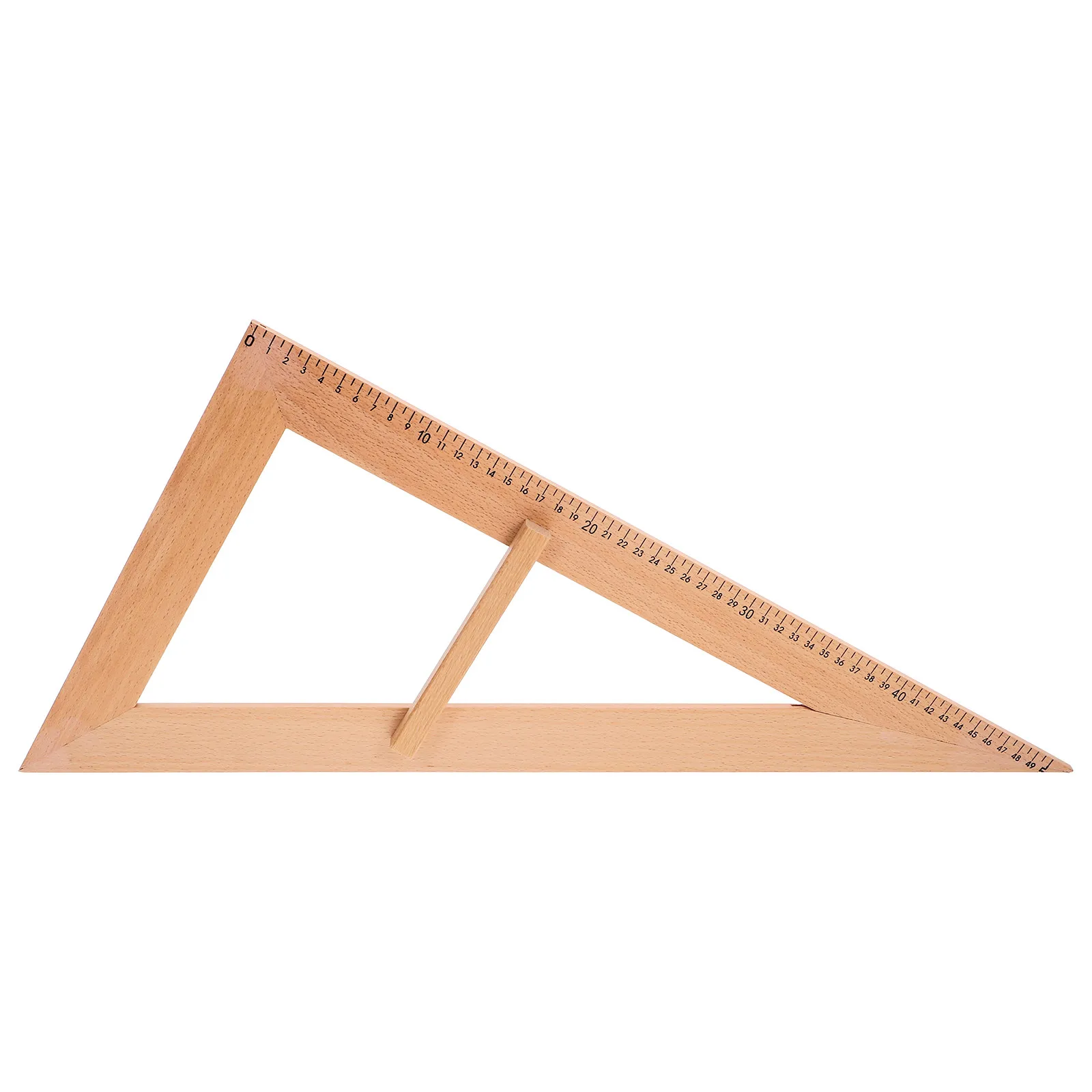 나무 교사용 측정자 대형 교구 손잡이 기하학 그림 도구 교실용 자 교구