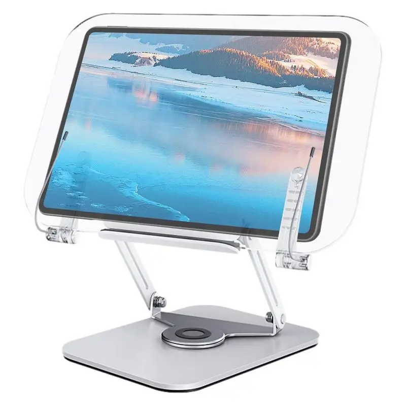 

Tabletop Book Stand 360 Rotatable Textbook Display Holder Reading Supplies Stands For Textbooks Notebooks Laptops Recipe