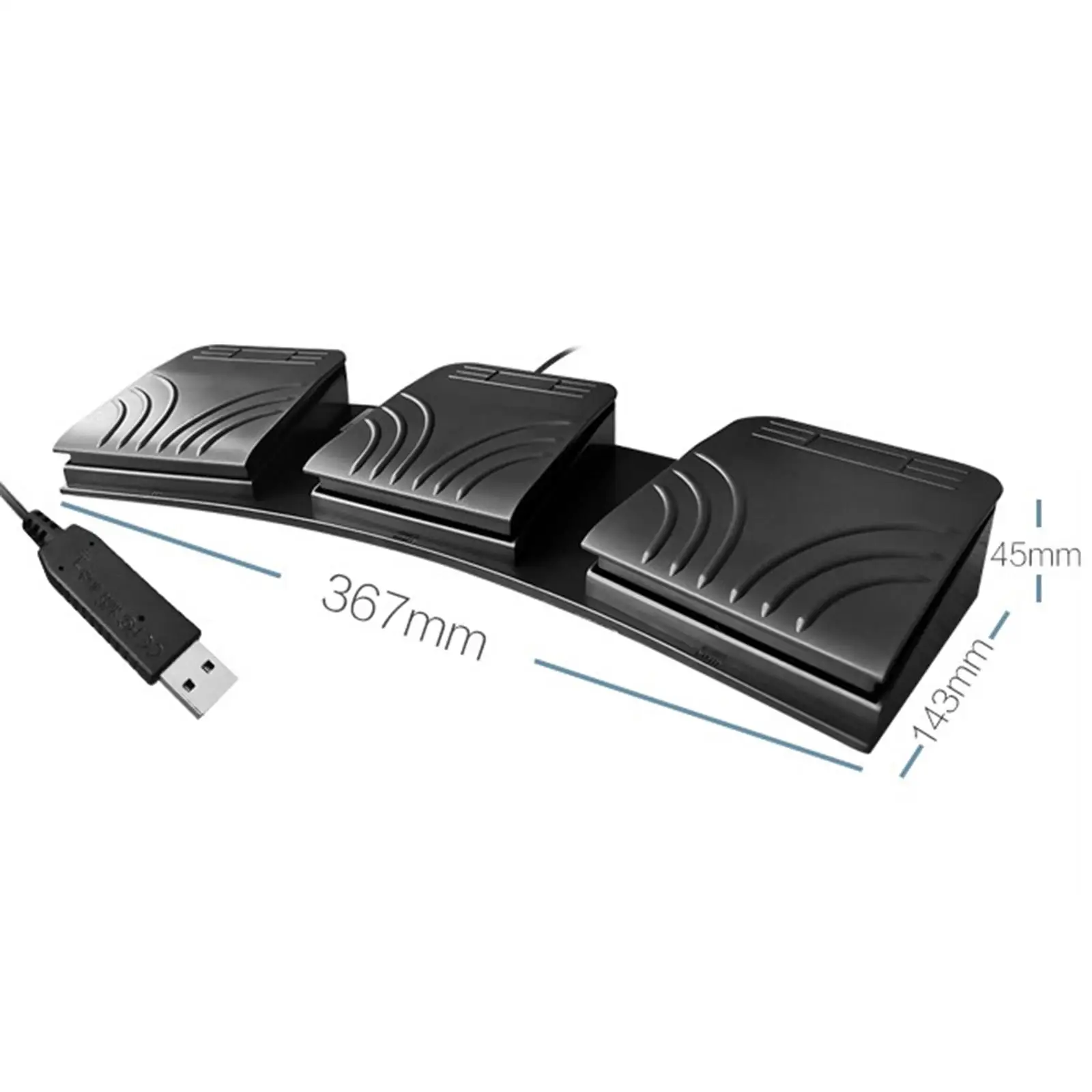 업그레이드 된 USB 풋 페달, PC 트리플 풋 스위치 키보드 페달, PC 노트북 키보드용 맞춤형 조합 키