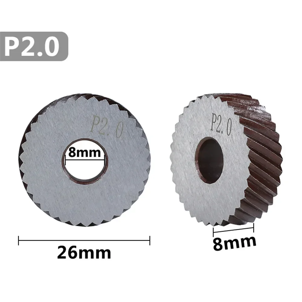 

2 pcs 2.0mm metal lathe wheel knurling tools diagonal coarse knurling wheel