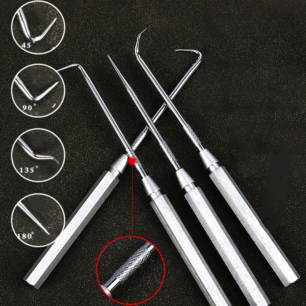 4pcs/set Car Pick And Hook Tool Hook And Pick Set O Ring Oil Seal Gasket Puller Remover Precision Hook And Pick Set Hand Tool