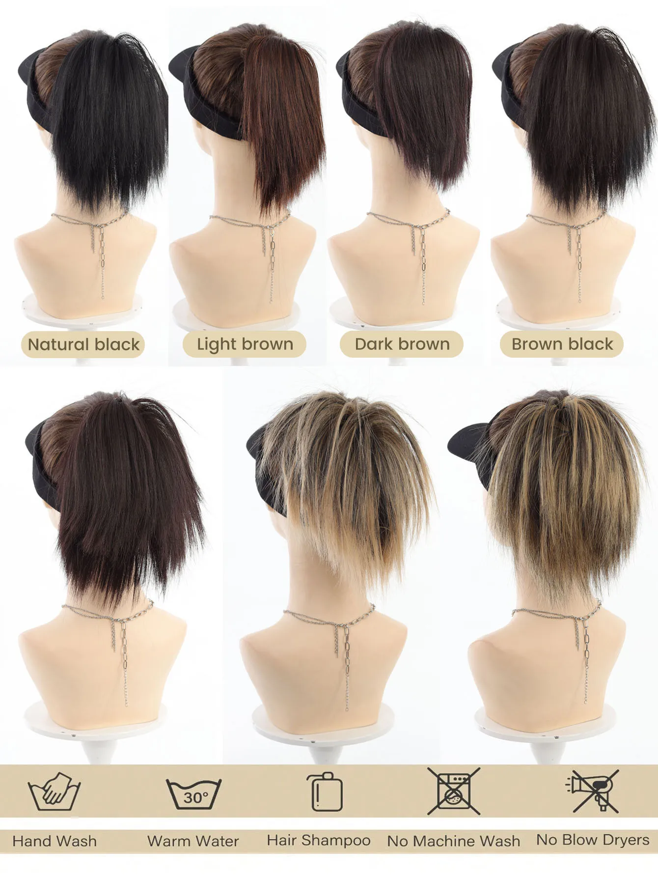 Synthetic Hair Bun Extensions for Women Straight Fluffy Chignon