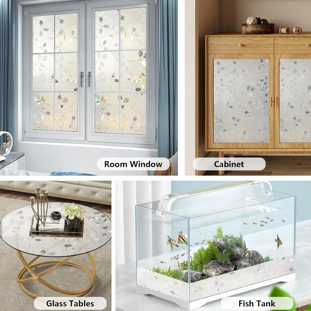 Window Privacy Film Stained Static Cling Glass Film 3D Decorative Colorful Glass Window Sticker for Home Sliding Door window film,window privacy film,window sticker