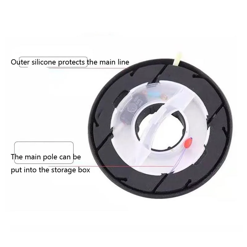 Random Color Spindle Silicone Main Spool W/Box Fishing Main Line Box Winding Board Not Hurting Line Closed Fishing Winding