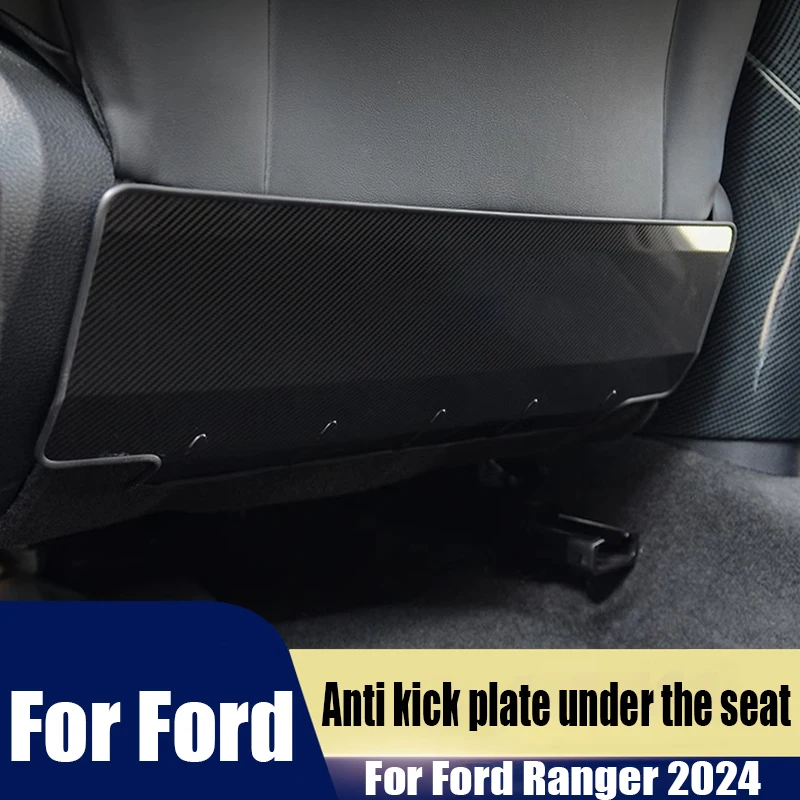 For Ford Ranger anti kick plate under the seat automotive interior decoration accessories stainless steel material