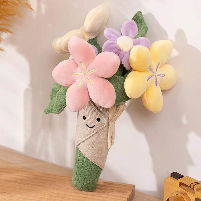 New Style Cartoon Plush Flower Bouquets Home Decora Plush Dolls Bouquets Creative Gifts For Christmas Birthday Vanlentine's Day 72 patterns stage party disco lights projection lamp remote control red green laser strobe lights dj club for home party decora