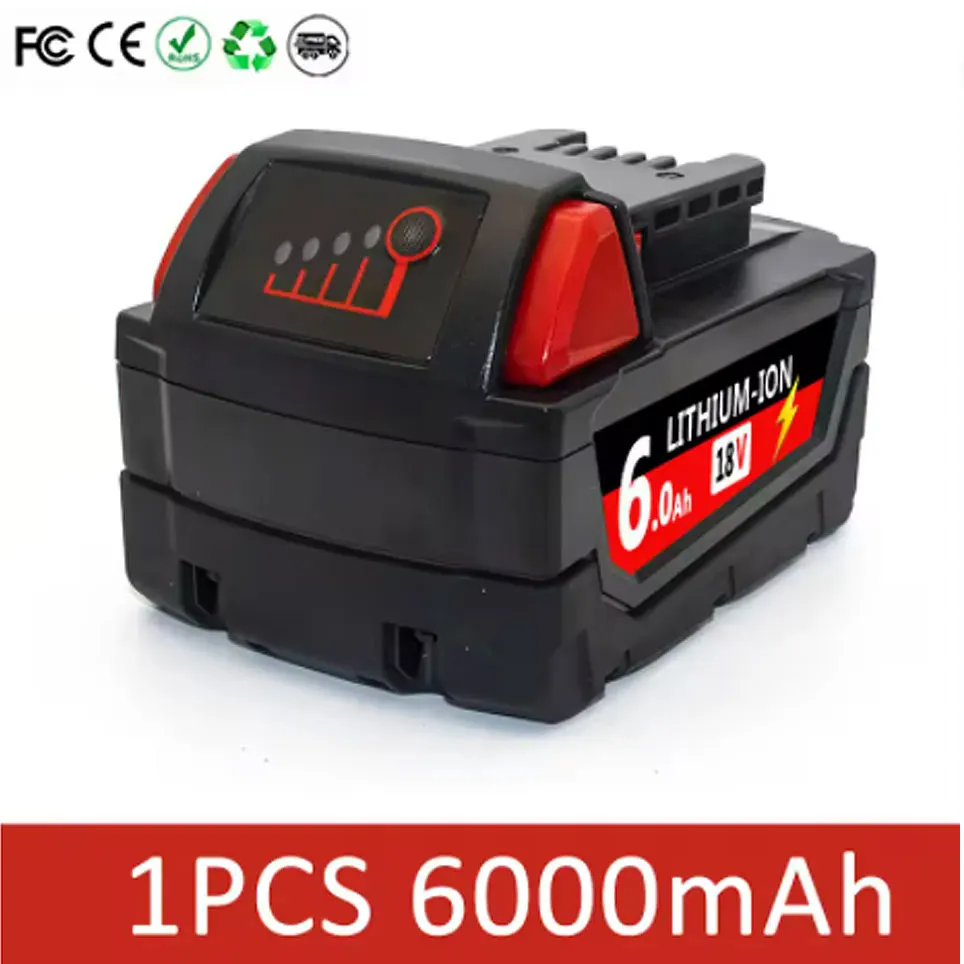 Für Milwaukee 18V 6,0AH Akku M18-HB3 Hochleistungsakku 6AH, für Milwaukee M12-18FC Ladegerät 48-11-1815 – Detail 6