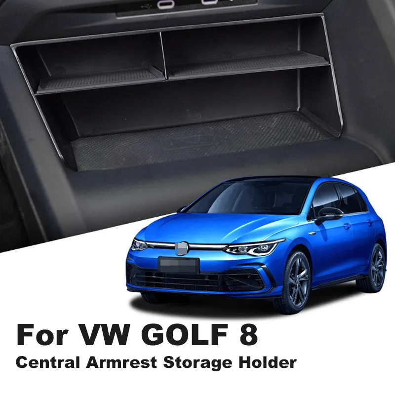 

For VW Volkswagen Golf8 Center Console Storage Box Fit Golf 8 MK8 Interior Central Armrest Organizer Holder Fit CD1 2020-2022
