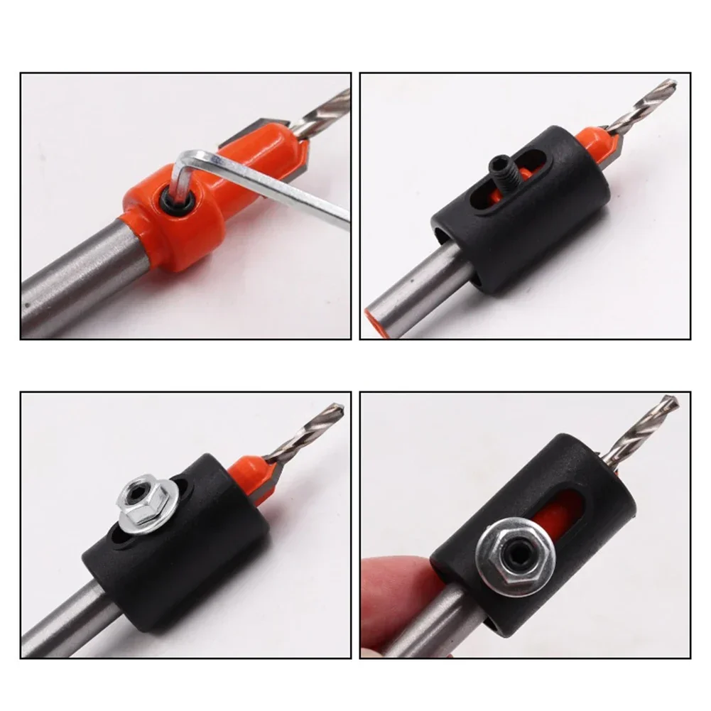 2Set Woodworking Drill Limiter Depth Stop Collars Ring Positioner Double-hole Woodworking Accessories Stop Ring,woodworking drill accessories